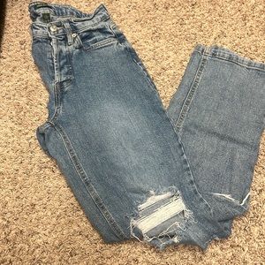 Distressed jeans